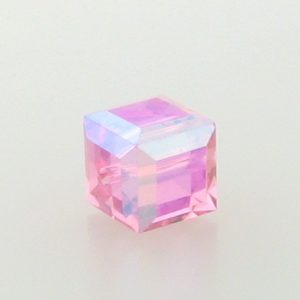 5601 - 4mm Swarovski Cube Crystal - Rose AB 5601 - 4mm Swarovski Cube Crystal - Rose AB