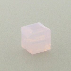 5601 - 8mm Swarovski Cube Crystal - Rose Alabaster AB 5601 - 8mm Swarovski Cube Crystal - Rose Alabaster AB