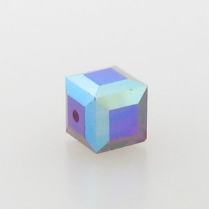 5601 - 8mm Swarovski Cube Crystal - Siam AB 5601 - 8mm Swarovski Cube Crystal - Siam AB
