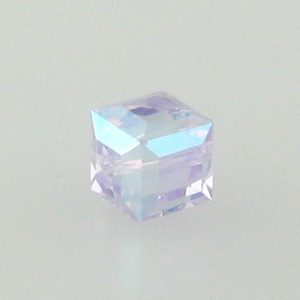 5601 - 8mm Swarovski Cube Crystal - Violet AB 5601 - 8mm Swarovski Cube Crystal - Violet AB