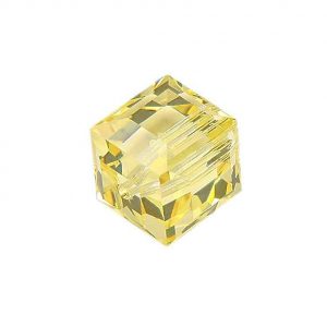 5601 - 6mm Swarovski Cube Crystal - Jonquil 5601 - 6mm Swarovski Cube Crystal - Jonquil