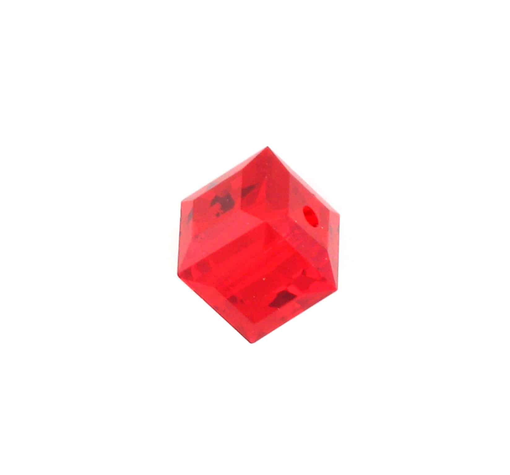 5601 - 6mm Swarovski Cube Crystal - Light Siam 5601 - 6mm Swarovski Cube Crystal - Light Siam