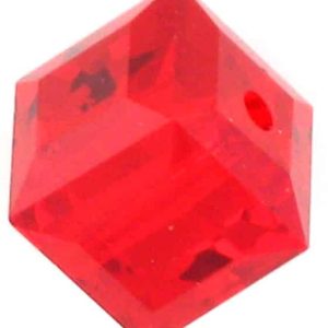5601 - 4mm Swarovski Cube Crystal - Light Siam 5601 - 4mm Swarovski Cube Crystal - Light Siam