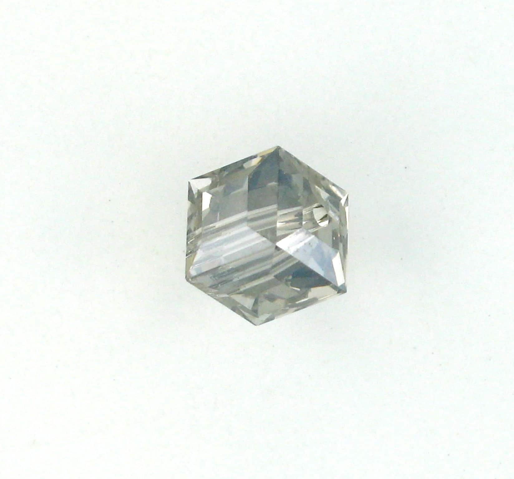 5601 - 6mm Swarovski Cube Crystal - Crystal Satin 5601 - 6mm Swarovski Cube Crystal - Crystal Satin