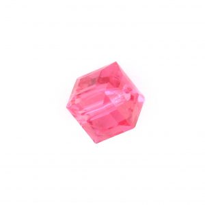 5601 - 6mm Swarovski Cube Crystal - Indian Pink 5601 - 6mm Swarovski Cube Crystal - Indian Pink