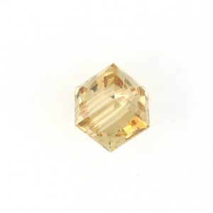 5601 - 6mm Swarovski Cube Crystal - Light Col. Topaz 5601 - 6mm Swarovski Cube Crystal - Light Col. Topaz