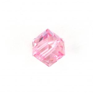 5601 - 8mm Swarovski Cube Crystal - Light Rose 5601 - 8mm Swarovski Cube Crystal - Light Rose