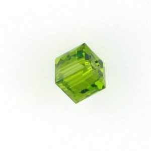 5601 - 8mm Swarovski Cube Crystal - Olivine 5601 - 8mm Swarovski Cube Crystal - Olivine
