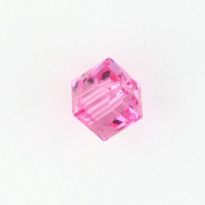 5601 - 8mm Swarovski Cube Crystal - Rose 5601 - 8mm Swarovski Cube Crystal - Rose