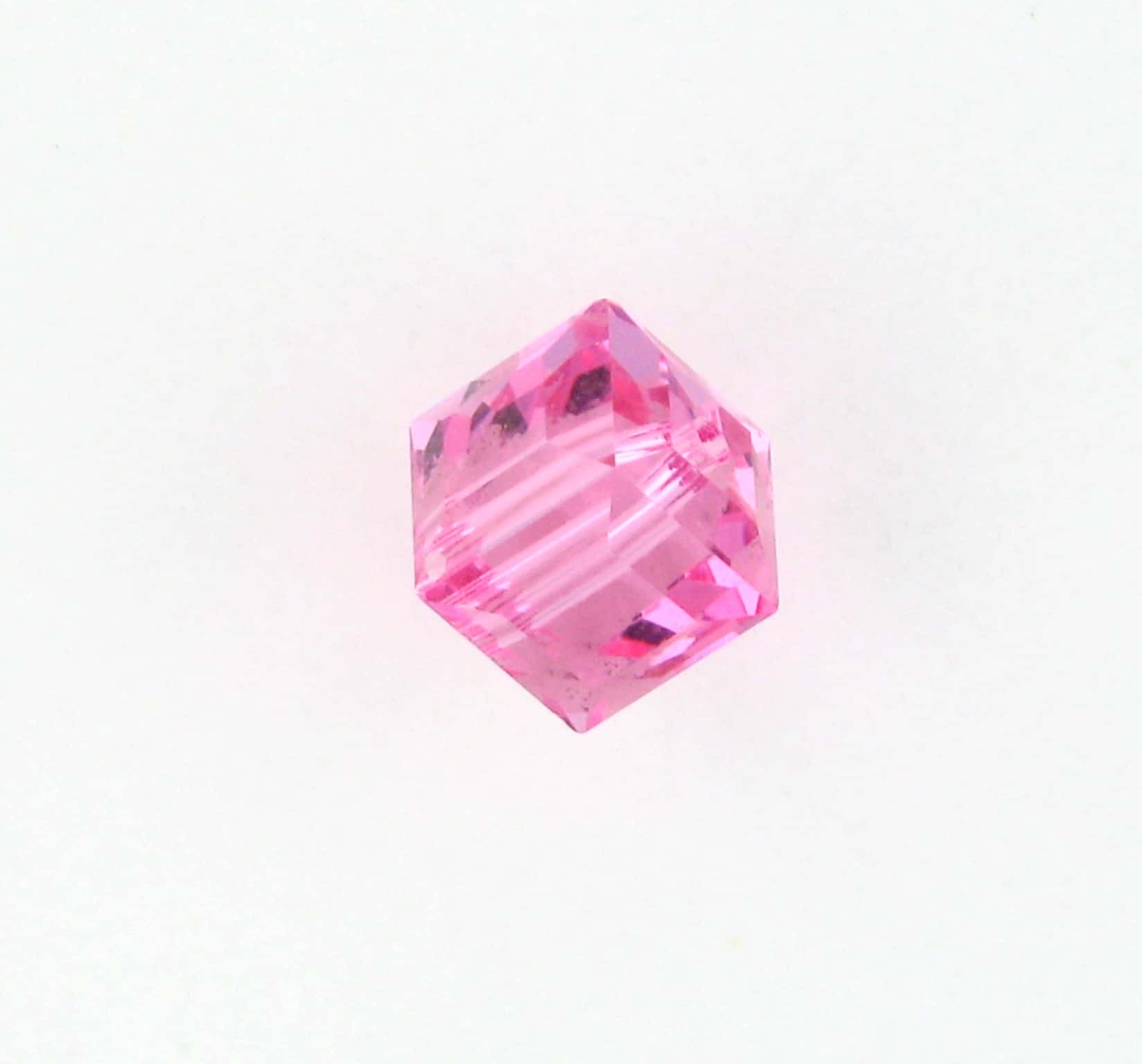 5601 - 8mm Swarovski Cube Crystal - Rose 5601 - 8mm Swarovski Cube Crystal - Rose