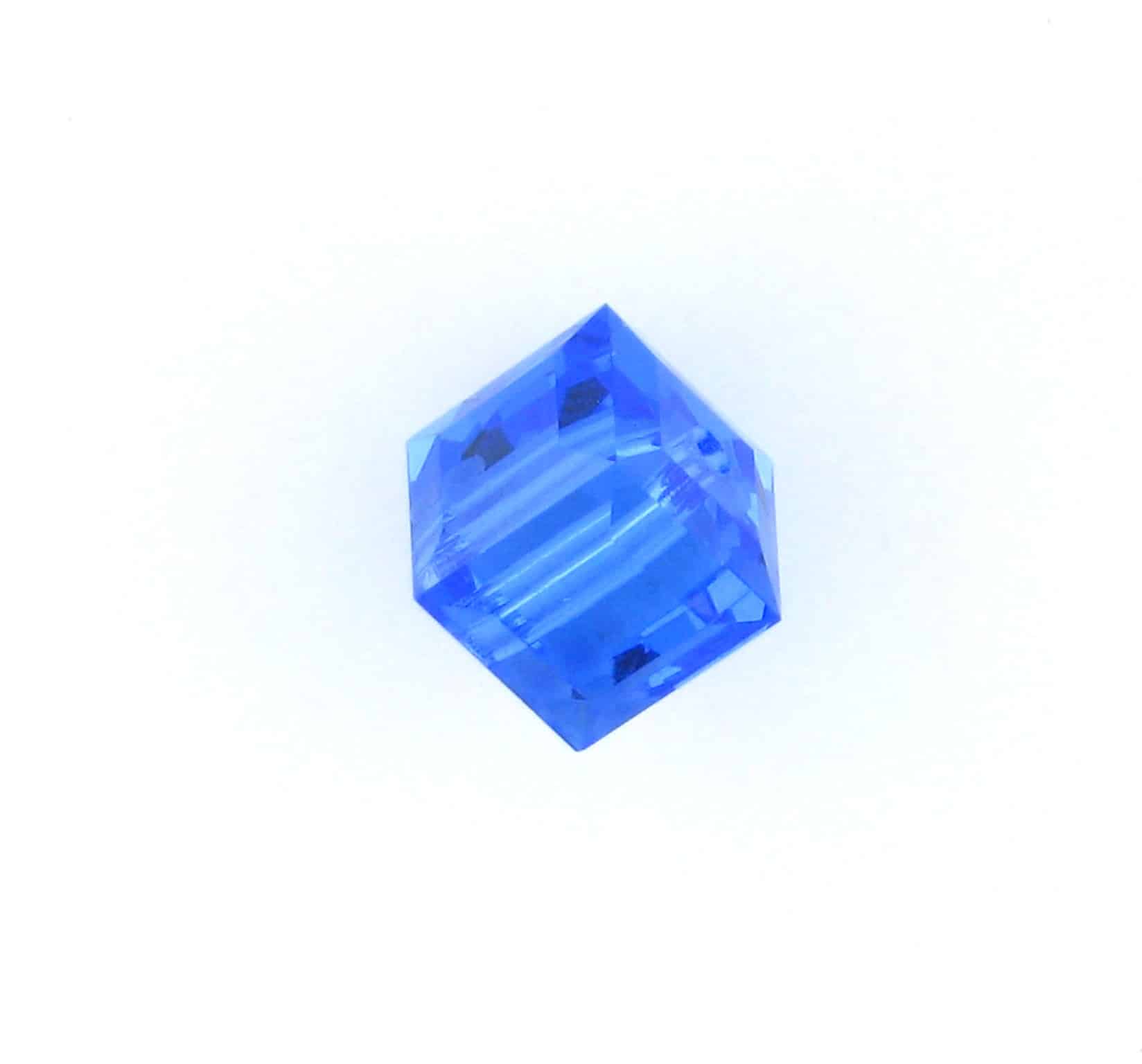 5601 - 6mm Swarovski Cube Crystal - Sapphire 5601 - 6mm Swarovski Cube Crystal - Sapphire
