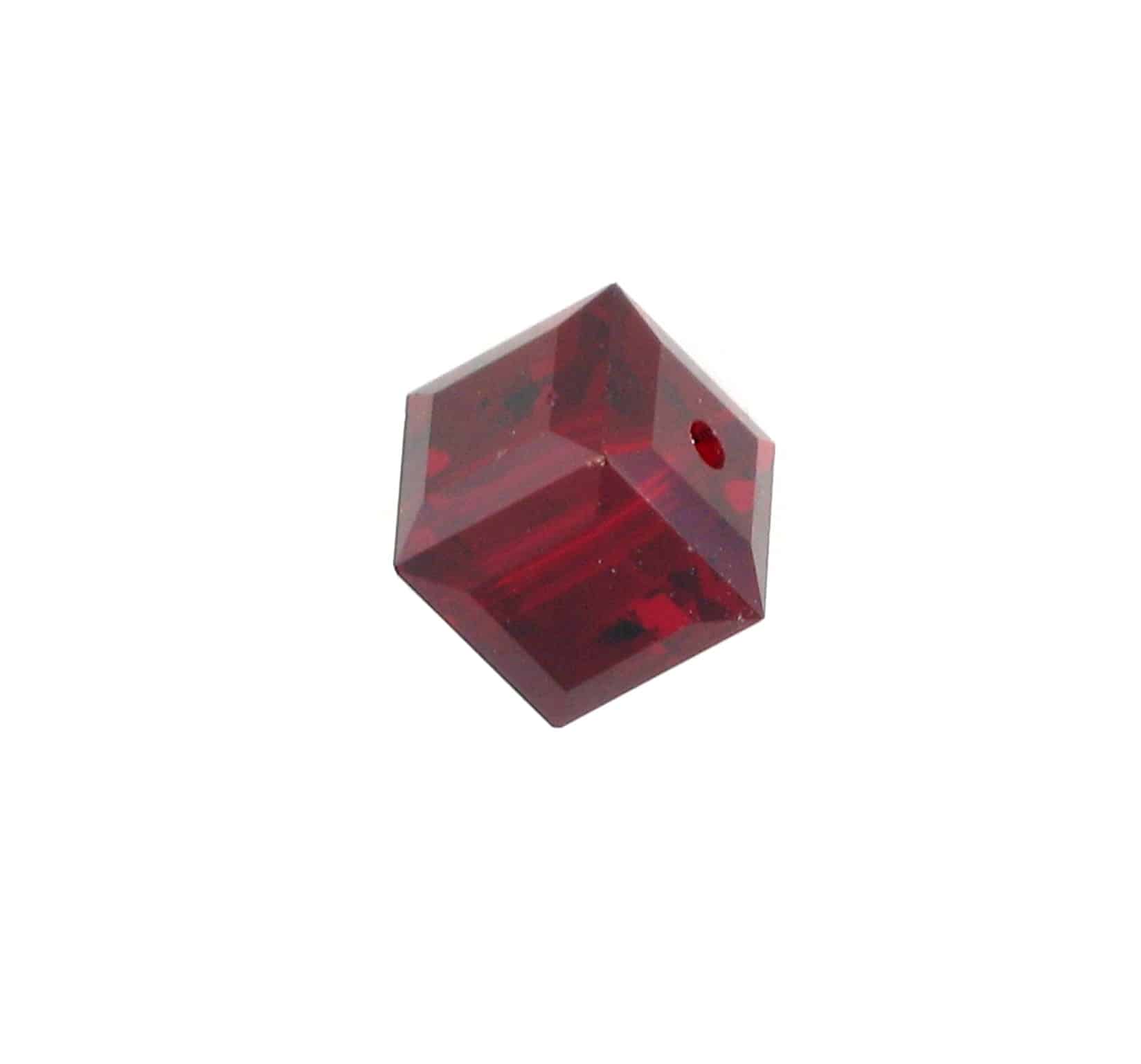 5601 - 6mm Swarovski Cube Crystal - Siam 5601 - 6mm Swarovski Cube Crystal - Siam