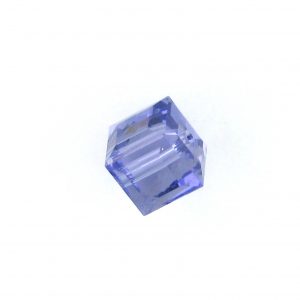 5601 - 6mm Swarovski Cube Crystal - Tanzanite 5601 - 6mm Swarovski Cube Crystal - Tanzanite
