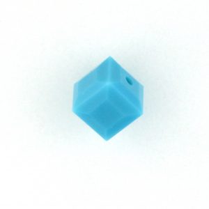 5601 - 6mm Swarovski Cube Crystal - Turquoise 5601 - 6mm Swarovski Cube Crystal - Turquoise