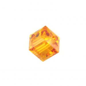 5601 - 4mm Swarovski Cube Crystal - Topaz 5601 - 4mm Swarovski Cube Crystal - Topaz