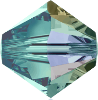 5301/5328 - 8mm Swarovski Bicone Crystal Bead - Blue Zircon AB 5301/5328 - 8mm Swarovski Bicone Crystal Bead - Blue Zircon AB