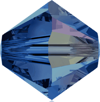 5301/5328 - 8mm Swarovski Bicone Crystal Bead - Capri Blue AB 5301/5328 - 8mm Swarovski Bicone Crystal Bead - Capri Blue AB
