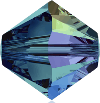 5301/5328 - 8mm Swarovski Bicone Crystal Bead - Indicolite AB 5301/5328 - 8mm Swarovski Bicone Crystal Bead - Indicolite AB