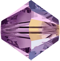 5301/5328 - 8mm Swarovski Bicone Crystal Bead - Light Amethyst AB 5301/5328 - 8mm Swarovski Bicone Crystal Bead - Light Amethyst AB