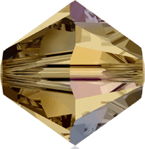 5301/5328 - 8mm Swarovski Bicone Crystal Bead - Light Col. Topaz AB 5301/5328 - 8mm Swarovski Bicone Crystal Bead - Light Col. Topaz AB