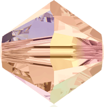 5301/5328 - 8mm Swarovski Bicone Crystal Bead - Light Peach AB 5301/5328 - 8mm Swarovski Bicone Crystal Bead - Light Peach AB