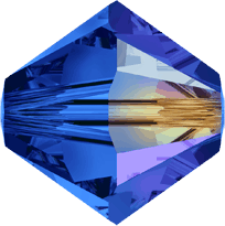5301/5328 - 8mm Swarovski Bicone Crystal Bead - Sapphire AB 5301/5328 - 8mm Swarovski Bicone Crystal Bead - Sapphire AB