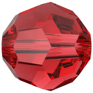 5000 - 8mm Swarovski Faceted Round Bead - Light Siam 5000 - 8mm Swarovski Faceted Round Bead - Light Siam