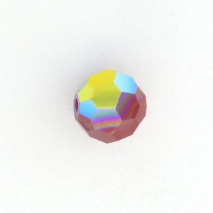 5000 - 8mm Swarovski Faceted Round Bead - Dark Red Coral AB 5000 - 8mm Swarovski Faceted Round Bead - Dark Red Coral AB
