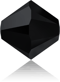 5301/5328 - 7mm Swarovski Bicone Crystal Bead - Jet