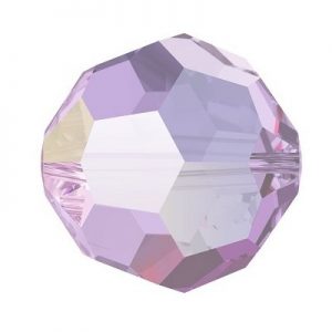 5000 - 8mm Swarovski Faceted Round Bead - Light Amethyst AB 5000 - 8mm Swarovski Faceted Round Bead - Light Amethyst AB