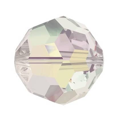 5000 - 8mm Swarovski Faceted Round Bead - White Opal AB 5000 - 8mm Swarovski Faceted Round Bead - White Opal AB