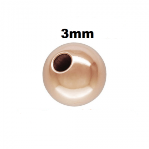 #3RG - 3mm Rose Gold Filled Plain Round Bead #3RG - 3mm Rose Gold Filled Plain Round Bead