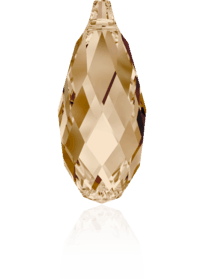 6010 - 13x6.5mm Swarovski Briolette Pendant - Golden Shadow 6010 - 13x6.5mm Swarovski Briolette Pendant - Golden Shadow