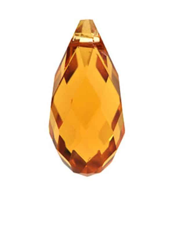 6010 - 13x6.5mm Swarovski Briolette Pendant - Topaz 6010 - 13x6.5mm Swarovski Briolette Pendant - Topaz