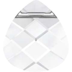 6012 - 11x10mm Swarovski Flat Briolette Pendant - Crystal 6012 - 11x10mm Swarovski Flat Briolette Pendant - Crystal