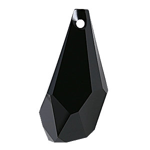 6015 - 13mm Swarovski Polygon Drop Pendant - Jet 6015 - 13mm Swarovski Polygon Drop Pendant - Jet