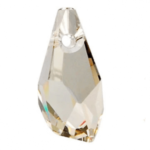 6015 - 17mm Swarovski Polygon Drop Pendant - Silver Shade 6015 - 17mm Swarovski Polygon Drop Pendant - Silver Shade
