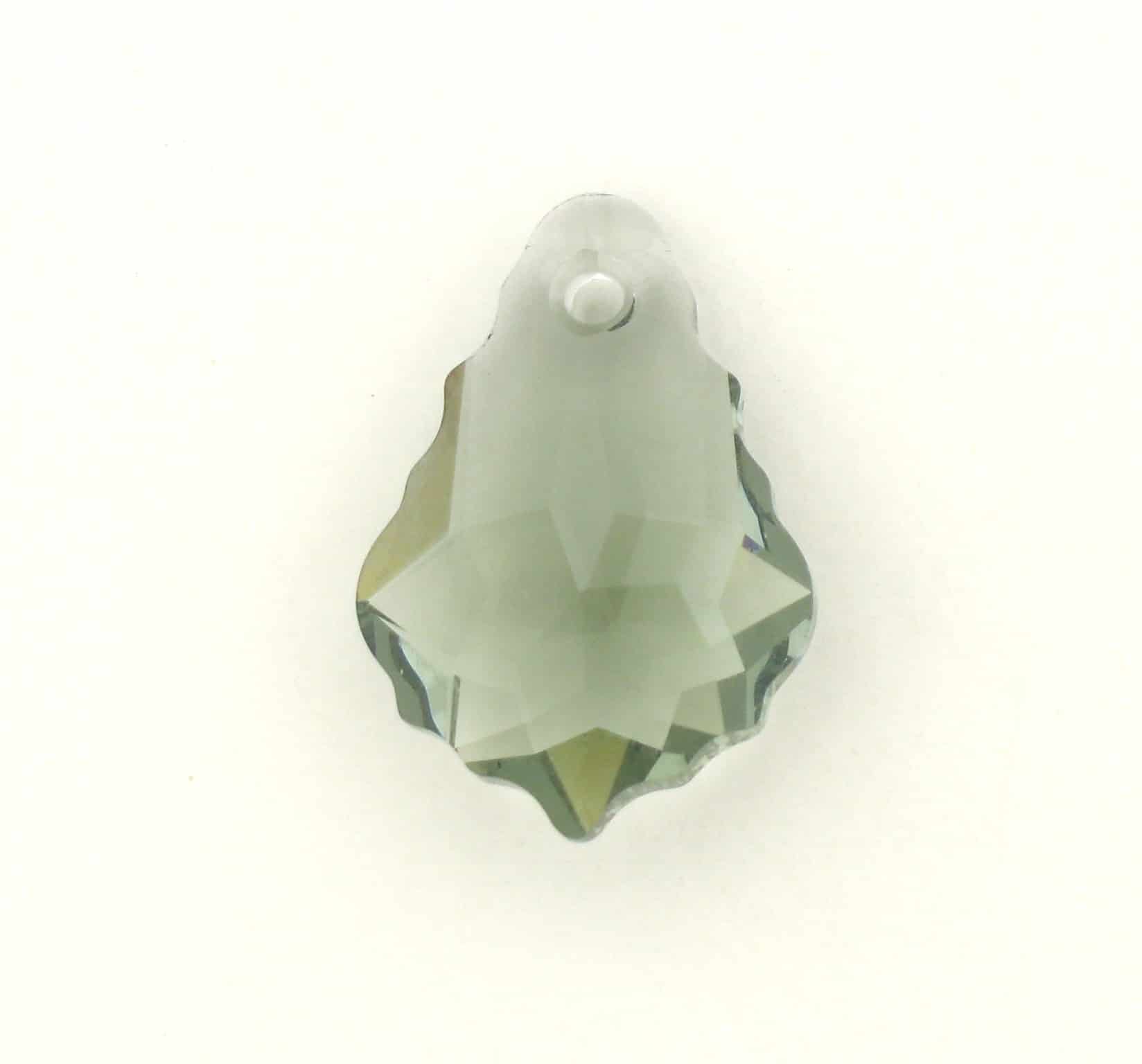 6090 - 22x15mm Swarovski Baroque Pendant - Black Diamond 6090 - 22x15mm Swarovski Baroque Pendant - Black Diamond