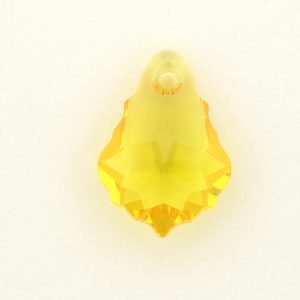 6090 - 16x11mm Swarovski Baroque Pendant - Light Topaz 6090 - 16x11mm Swarovski Baroque Pendant - Light Topaz