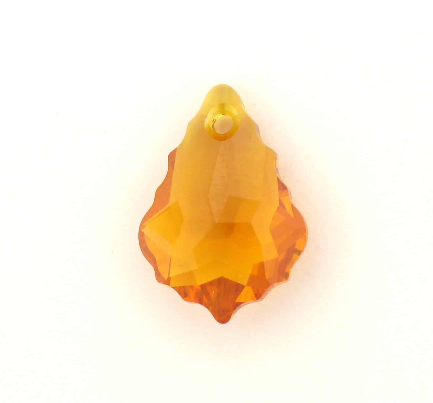 6090 - 22x15mm Swarovski Baroque Pendant - Topaz 6090 - 22x15mm Swarovski Baroque Pendant - Topaz