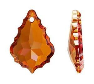 6091 - 50mm Swarovski Flat Baroque Pendant - Crystal Copper 6091 - 50mm Swarovski Flat Baroque Pendant - Crystal Copper