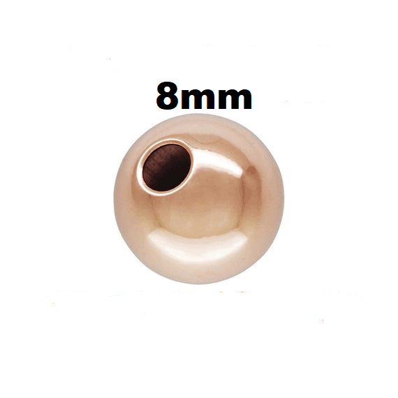 #8RG - 8mm Rose Gold Filled Plain Round Bead #8RG - 8mm Rose Gold Filled Plain Round Bead