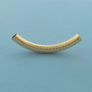 850-4 - 4x35mm Gold Filled Design Curved Tube 850-4 - 4x35mm Gold Filled Design Curved Tube