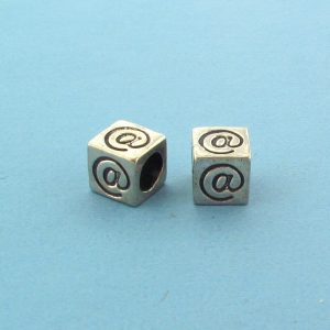 1319 - 5.5mm Sterling Silver Symbol/Character - @ 1319 - 5.5mm Sterling Silver Symbol/Character - @