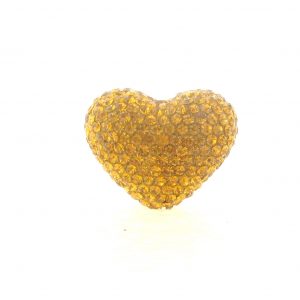4222 -19x24mm Shamballa Heart - Topaz 4222 -19x24mm Shamballa Heart - Topaz