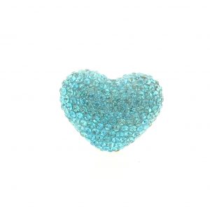 4222 -19x24mm Shamballa Heart - Aquamarine 4222 -19x24mm Shamballa Heart - Aquamarine