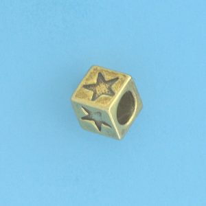 9802 - 5.5mm Gold Plated Character Beads - Star 9802 - 5.5mm Gold Plated Character Beads - Star