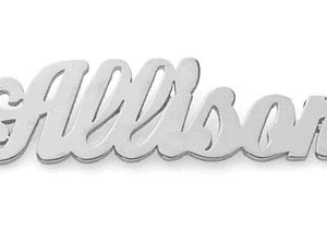 Sterling Silver Name Plate For Bracelet