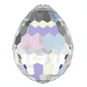 6002 - 10x7mm Swarovski Disco Oval Pendant - Crystal AB