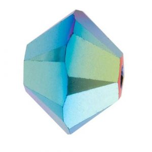 5301/5328 - 5mm Swarovski Bicone Crystal Bead - Jet AB 2X 5301/5328 - 5mm Swarovski Bicone Crystal Bead - Jet AB 2X